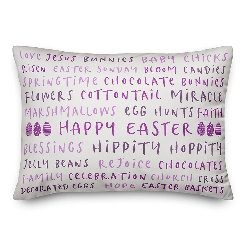 Easter Stuff Purples 2 14" x 20" Indoor / Outdoor Pillow