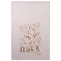 DII® Assorted Check Fall Be Thankful Printed Dishtowel Set