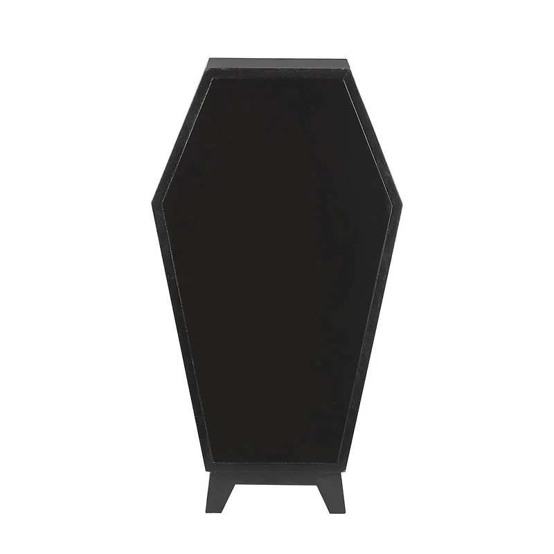 14" Black & Pink Leopard Print Coffin Tabletop Décor by Ashland®