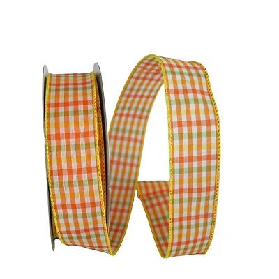 Reliant Gingham Check Bright Wired Ribbon