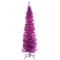 6ft. Pre-Lit Pink Tinsel Artificial Christmas Tree