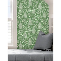 NuWallpaper Green Danson Peel & Stick Wallpaper