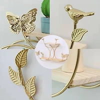 NEX™ Gold Iron Butterfly Models 2-Tier Floating Wall Shelf