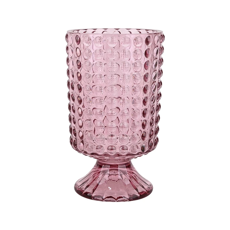 7" Pink Hobnail Glass Container by Ashland®