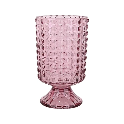 7" Pink Hobnail Glass Container by Ashland®
