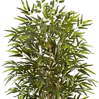 6ft. Bamboo Tree with Red Decorative Planter