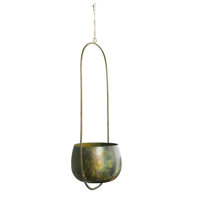 Hello Honey® 20" Oxidized Metal Hanging Planter