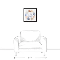 18" Dreaming of a Warm Christmas Black Framed Wall Canvas