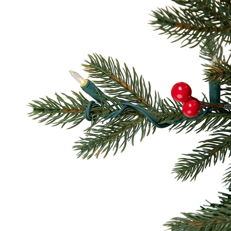 4.5ft. Pre-Lit Real Touch™ Mixed Noble Spruce Artificial Christmas Tree, Warm White Lights