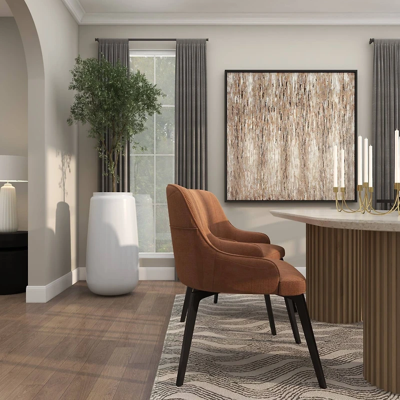 30" Tall White Floor Vase