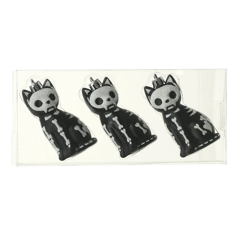 3" Skeleton Cat Ornaments, 3ct. by Ashland®