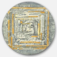 Designart - Gold Glam on Grey Tapestry II