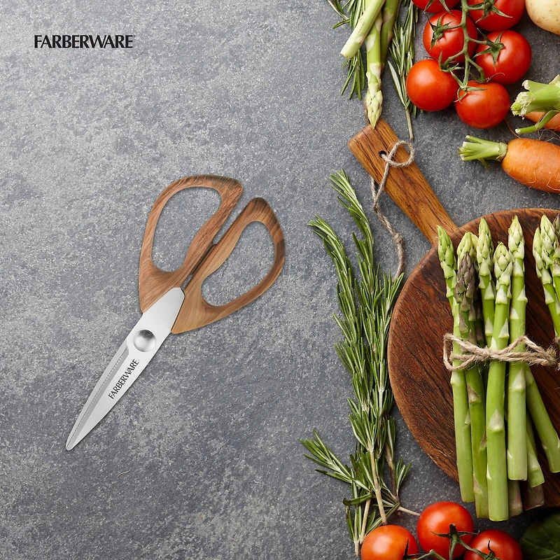 Farberware Faux Pecan All Purpose Shears