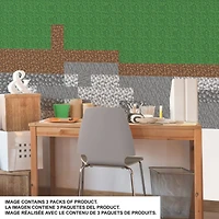 RoomMates Minecraft Block Strips Peel & Stick Wall Decal Set