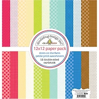 Doodlebug Design Inc.™ Petite Prints Down on the Farm 12" x 12" Cardstock, 12 Sheets