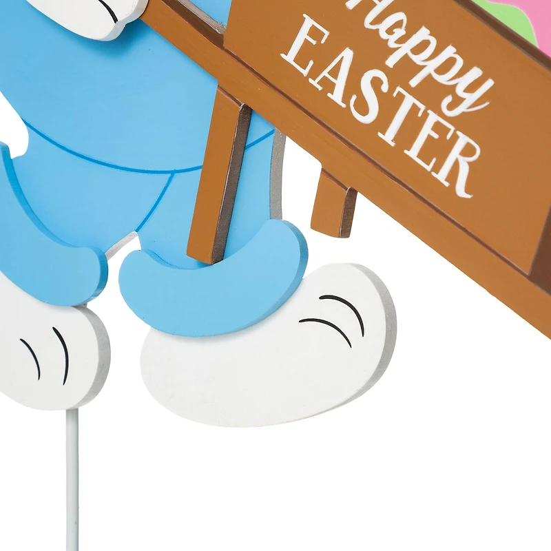 Glitzhome® 30.5" Easter Bunny Cart Wooden Décor