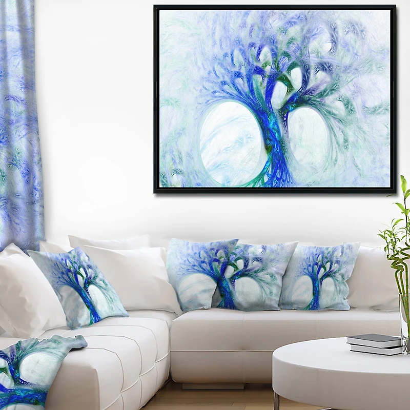 Designart - Blue Mystic Psychedelic Tree