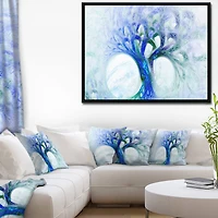 Designart - Blue Mystic Psychedelic Tree