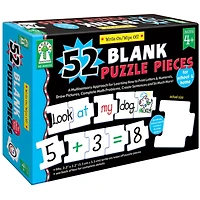 Write-On/Wipe-Off: 52 Blank Puzzle Pieces