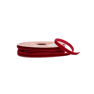 1/4" x 30ft. Red Velvet Ribbon by Celebrate It®