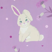 70" Purple Easter Bunny Rectangular Tablecloth