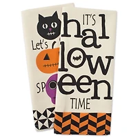 DII® Assorted All Hallows Eve Halloween Printed Dishtowel Set