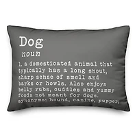 Dog Definition Throw Pillow
