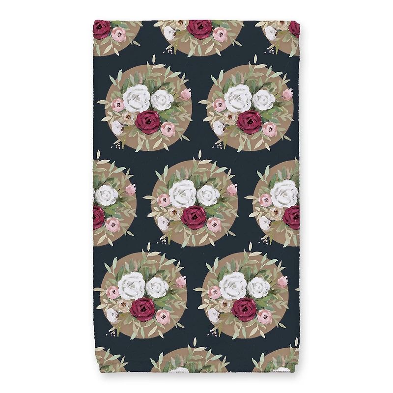 Florals on Navy 16" x 25" Towel Set