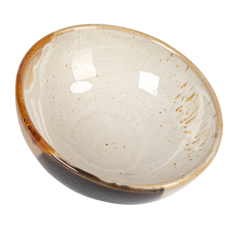 Hello Honey® 5" Tan & White Earthen Charm Stoneware Bowls, 4ct.