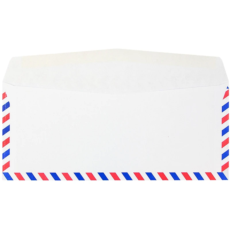 JAM Paper 4.125" x 9.5" White Airmail Envelopes