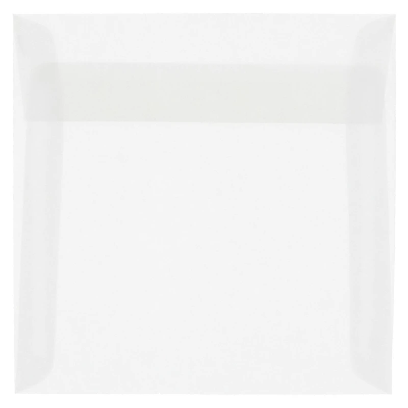 JAM Paper 5.5" x 5.5" Square Translucent Vellum Invitation Envelopes