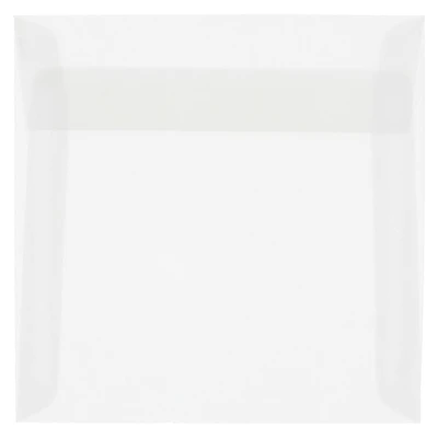 JAM Paper 5.5" x 5.5" Square Translucent Vellum Invitation Envelopes