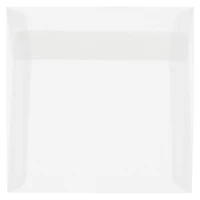 JAM Paper 5.5" x 5.5" Square Translucent Vellum Invitation Envelopes
