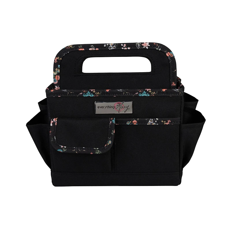 Everything Mary Black & Floral Collapsible Craft Caddy