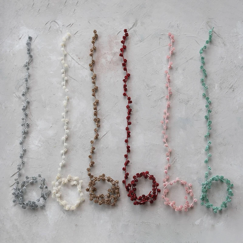 Hello Honey® 6ft. Gold Glitter Pinecone Garland