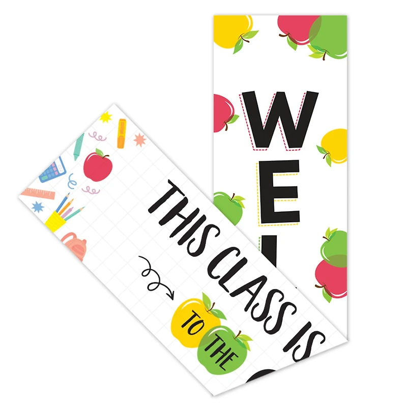 Creative Teaching Press® Apple Time Two-Sided Welcome Banner, 8" x 39", Pack of 2
