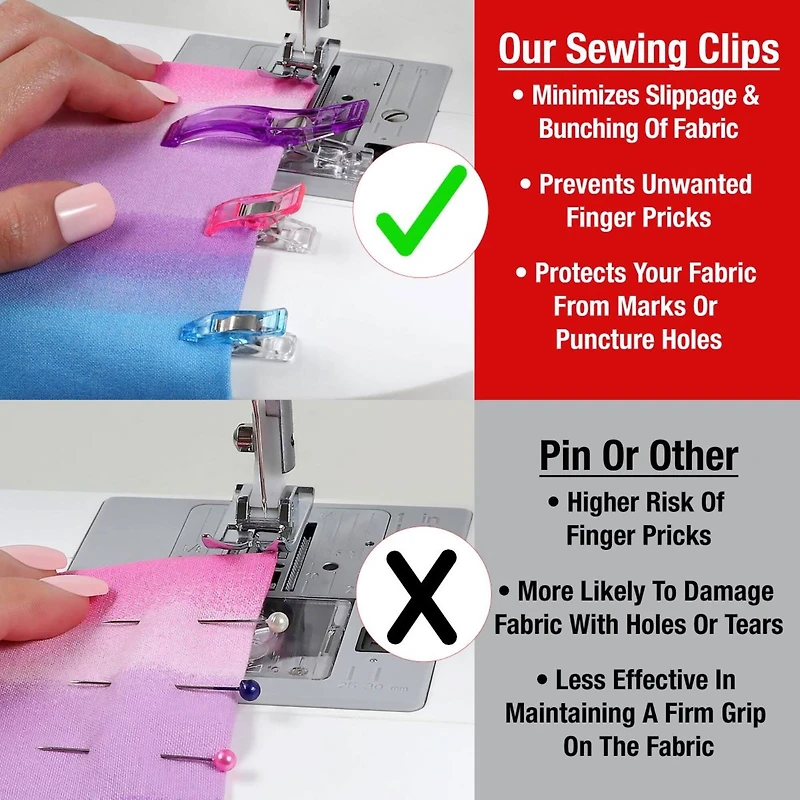 SINGER® Mixed Fabric Clips for Crafts, Sewing & Quilting, 72ct.