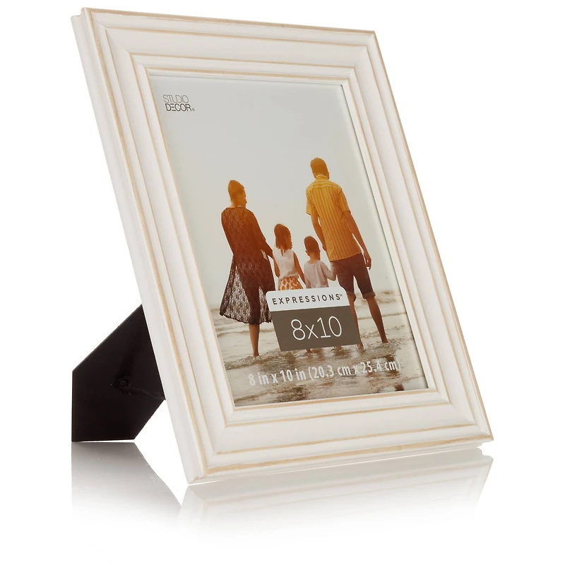 Expressions™ 8" x 10" White with Distressed Edges Frame by Studio Décor®