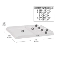 Mind Reader 17.5" White Coffee Station Serving Tray