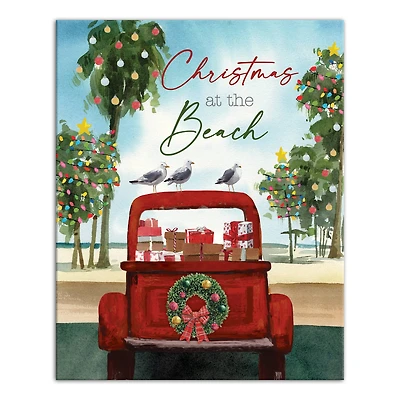 20" Christmas at the Beach Canvas Wall Décor
