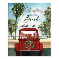 20" Christmas at the Beach Canvas Wall Décor