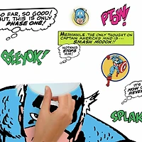 RoomMates Marvel Classic Captain America Comic Peel & Stick Giant Wall Decal
