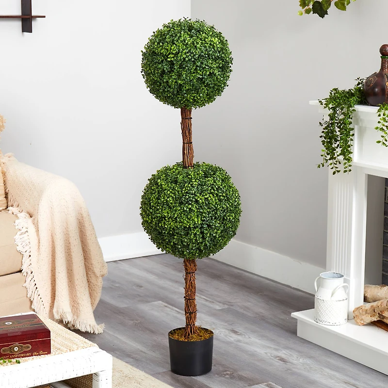 4.5ft. Potted Boxwood Double Ball Topiary Tree