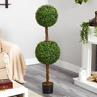 4.5ft. Potted Boxwood Double Ball Topiary Tree