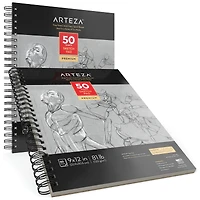 Arteza® 9" x 12" Toned Gray Spiral Sketch Pads, 2ct.