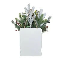 Glitzhome® 21" Christmas Pine Needle & Berry Ribbon Centerpiece