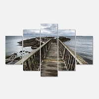 Designart - Wooden Pier on North Irish Coastline