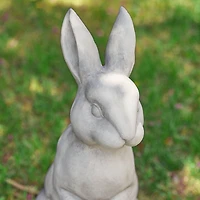 Glitzhome® 22.75" MGO White Standing Rabbit Statue