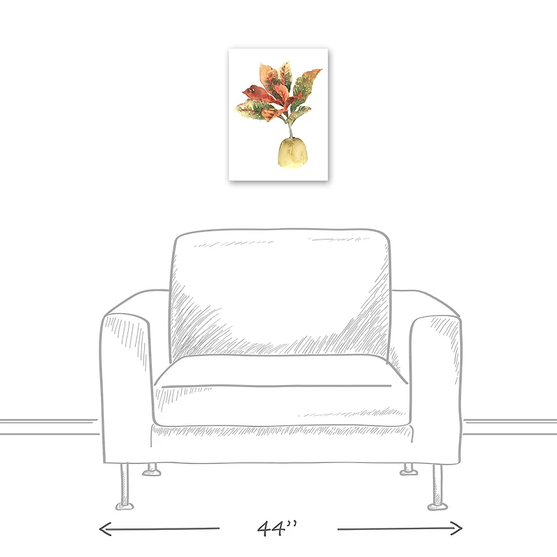 Bright Coastal Plant 12" x 16" Canvas Wall Art