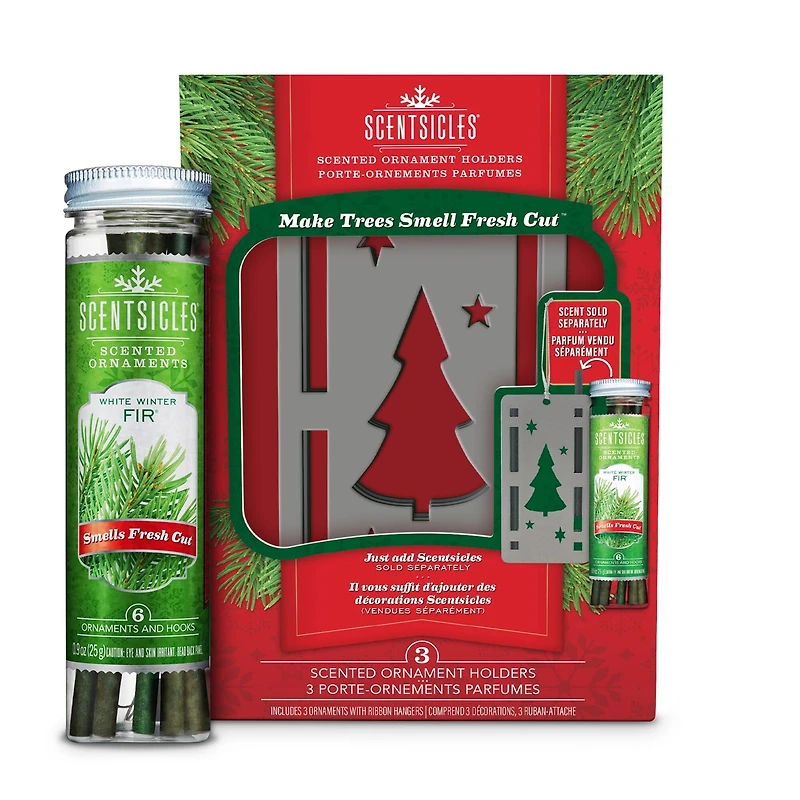Scentsicles® Bottle, Stick, and White Winter Fir Trio Ornament Set